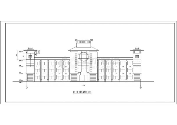 园林局某综合楼建筑设计全套CAD图-图二