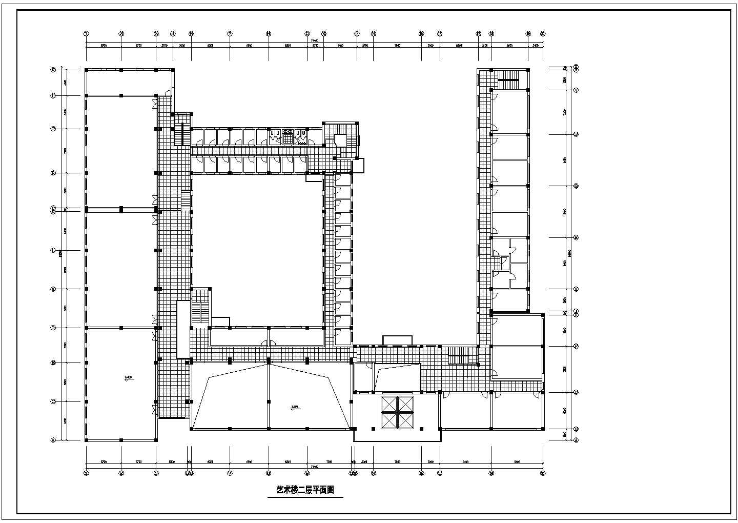 某地大型艺术楼建筑设计方案CAD图纸