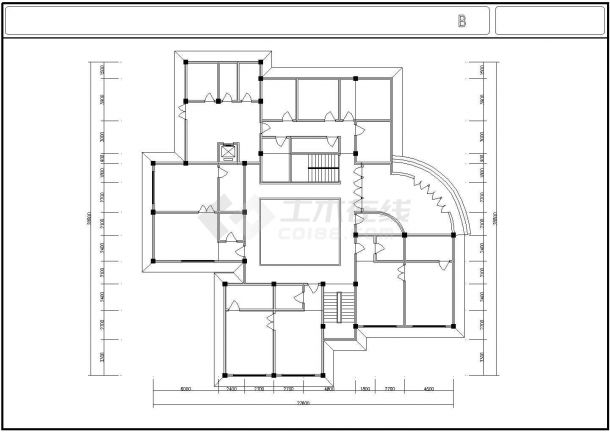 某地幼儿园建筑方案设计CAD图纸（共4张）-图二