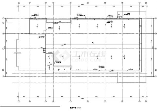 2450平米2层框架结构商业办公楼全套建筑设计CAD图纸-图二