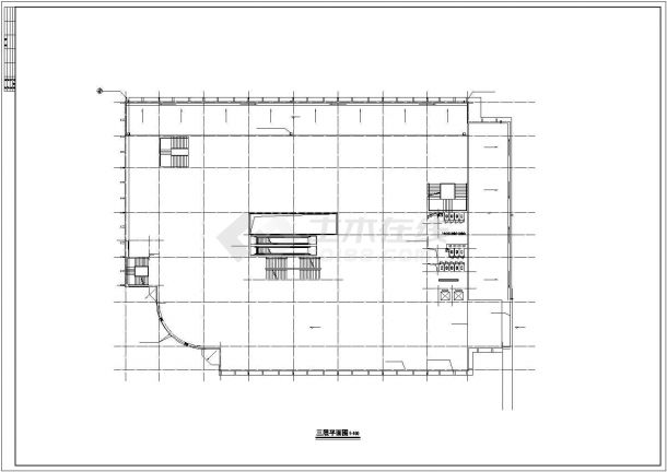 1.7万平米6层框架结构百货商场全套平面设计CAD图纸（含地下室）-图二