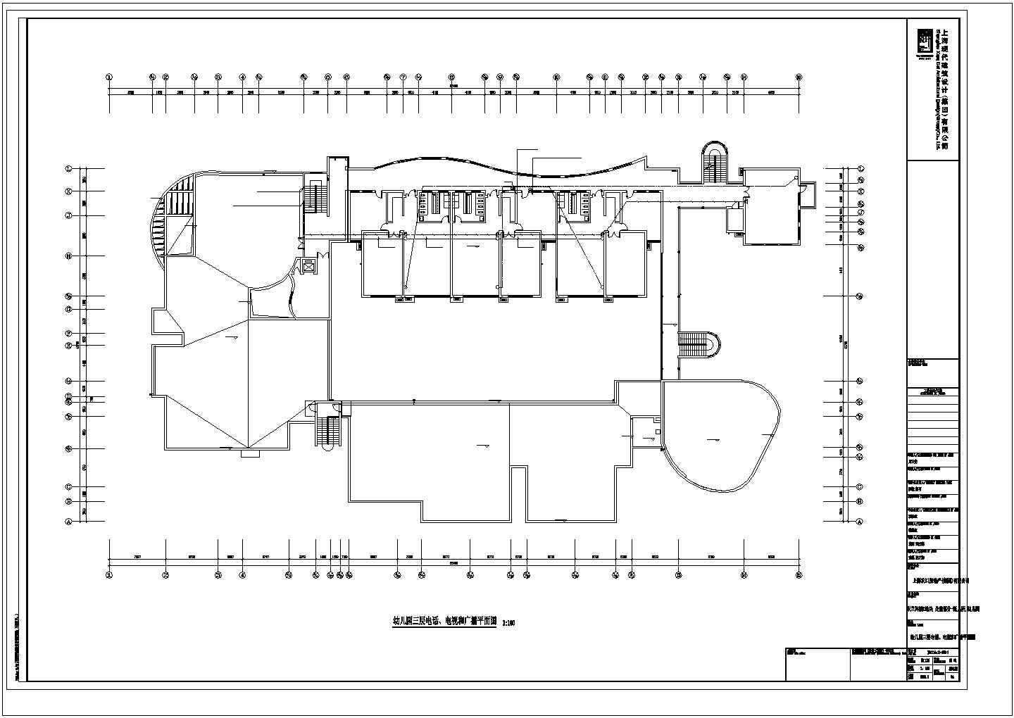 烟台市某社区幼儿园3层教学楼全套电气系统建筑设计CAD图纸