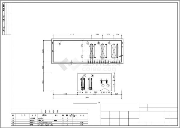 某中水处理系统设计施工方案CAD图纸-图一