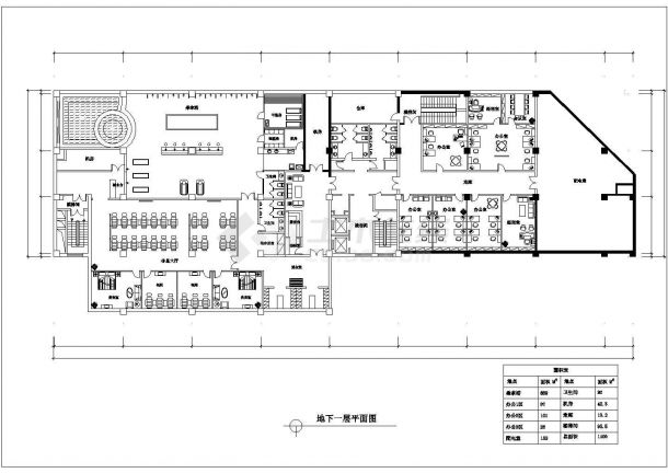 慈溪市某商业街8层框架结构商务酒店平面布局设计CAD图纸-图二