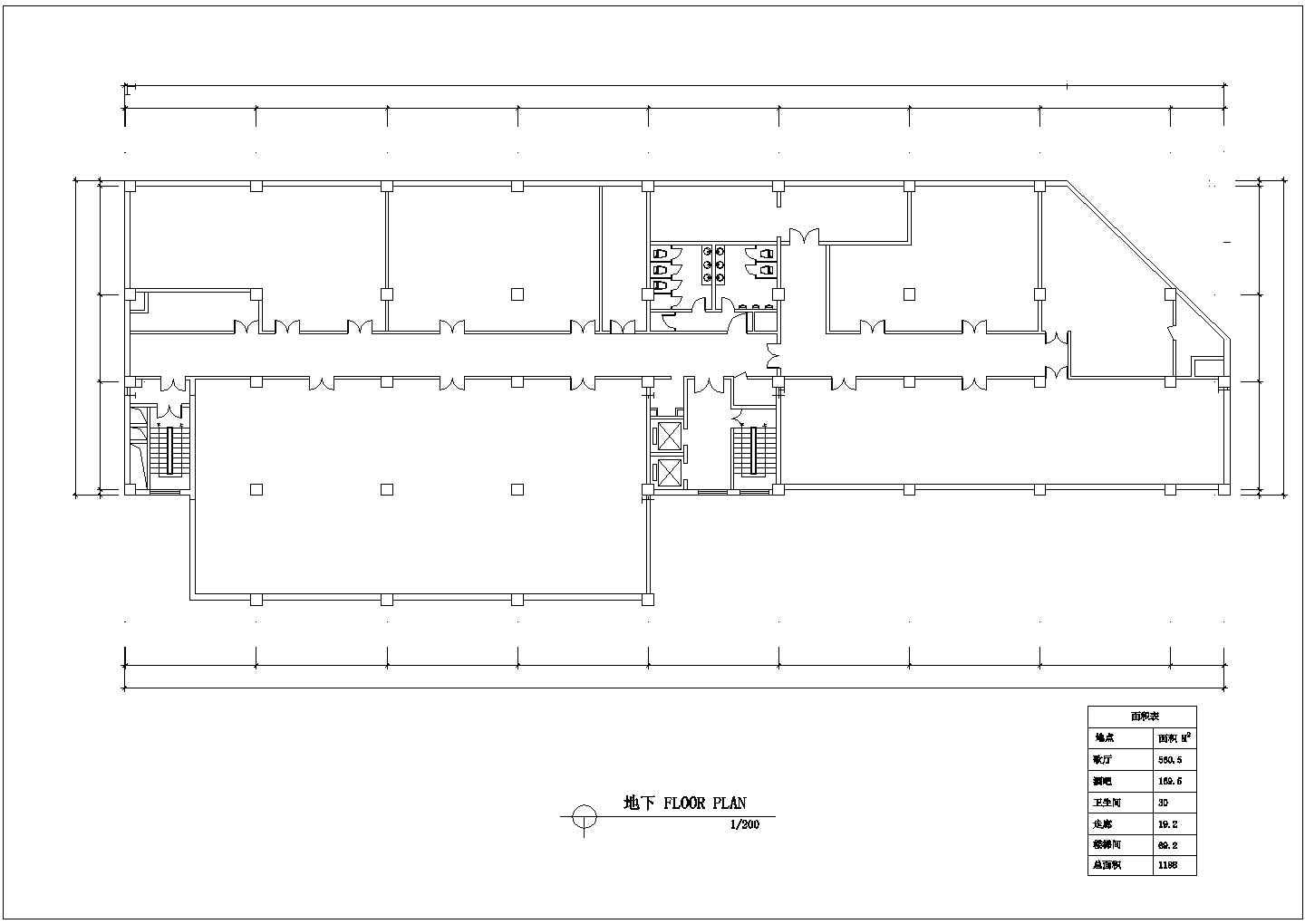 慈溪市某商业街8层框架结构商务酒店平面布局设计CAD图纸