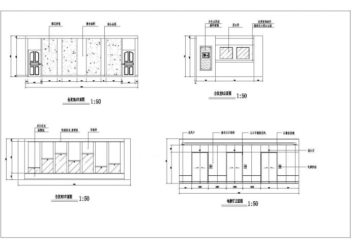 北京某大学互联网公司办公室空间装修设计CAD图纸_图1