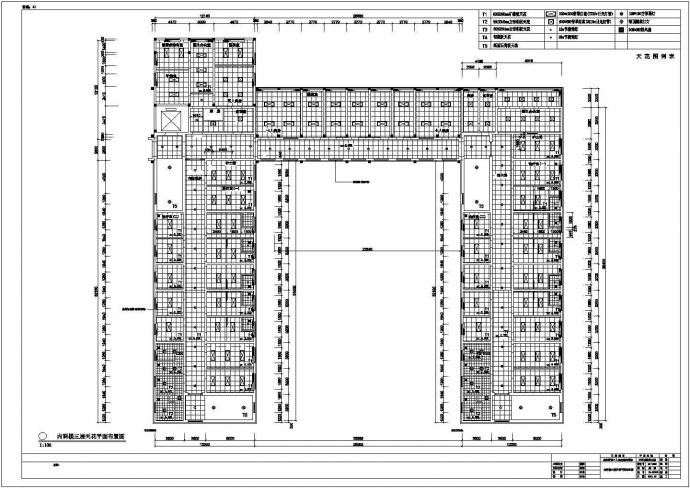某综合医疗机构建筑内科楼装修设计施工方案CAD图纸_图1