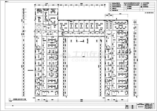 某综合医疗机构建筑内科楼装修设计施工方案CAD图纸-图二