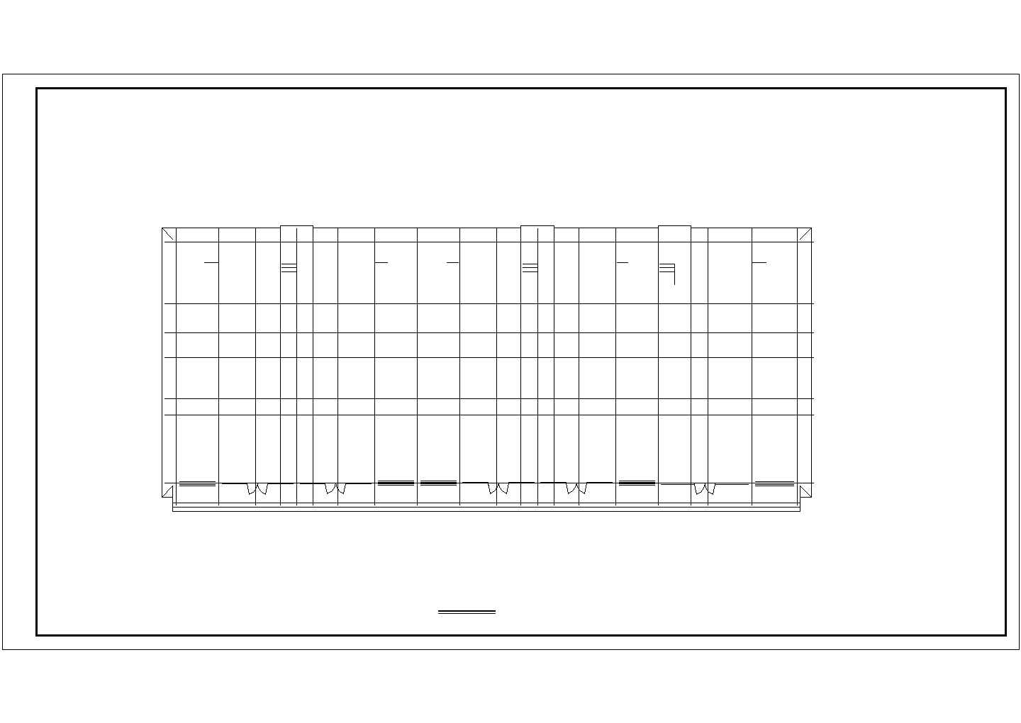 某二层底商住宅楼CAD框架结构设计方案图