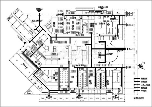 某市区医疗机构大楼建筑设计施工方案CAD图纸-图二