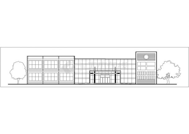 成都某商业街1850平米2层框架结构高档中餐厅平立剖面设计CAD图纸-图二
