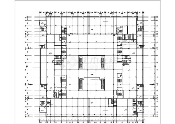 1.2万平米6层框架结构百货商场平面设计CAD图纸（含地下车库）-图一