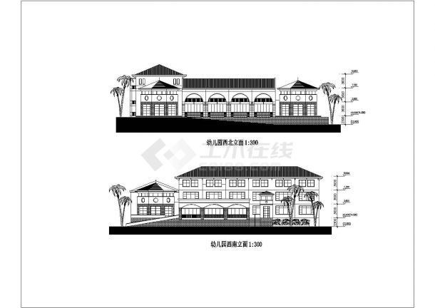 某地幼儿园建筑设计方案CAD图纸（共6张）-图一