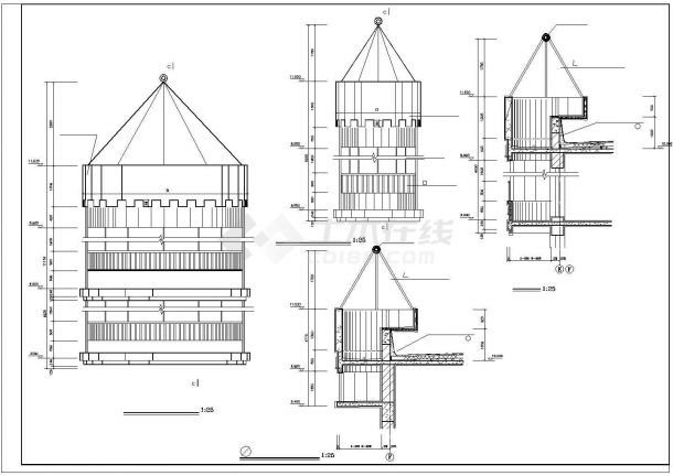 某地幼儿园建筑施工CAD设计图纸-图二
