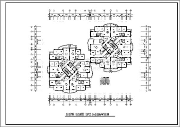 某特色阳光房高层住宅CAD设计户型图-图一