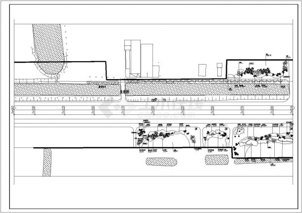 某城市道路B标段绿化竣工cad图（含段面图）-图一