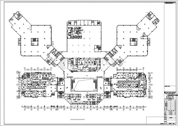 某市区大型医疗机构建筑设计施工方案CAD图纸-图一
