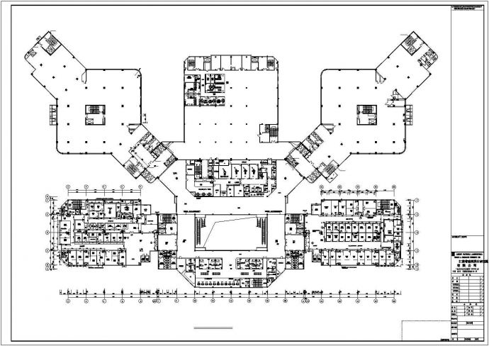 某市区大型医疗机构建筑设计施工方案CAD图纸_图1