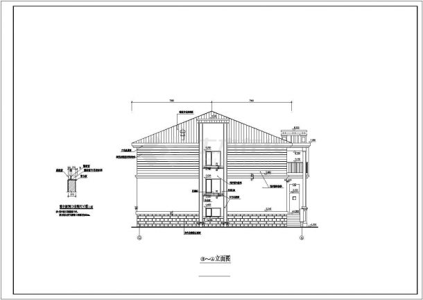 某城市现代别墅住宅建筑设计施工方案CAD图纸-图一