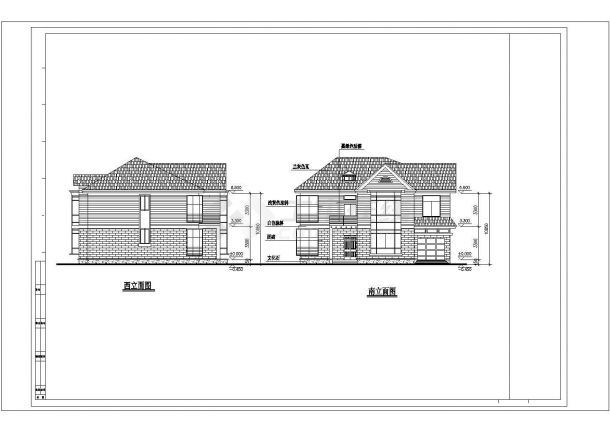 某城中住宅区别墅经典户型方案设计CAD图纸-图二