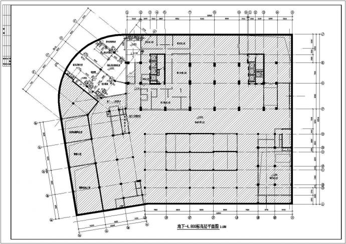 某高层框架剪力墙结构大酒店设计cad全套建筑施工图（含设计说明）_图1