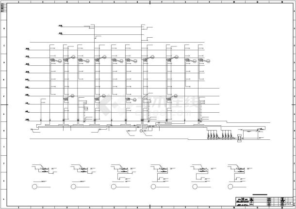 某城中医疗建筑内部系统全套方案设计CAD图纸-图二