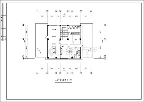 大型单位室内装修CAD套图-图二