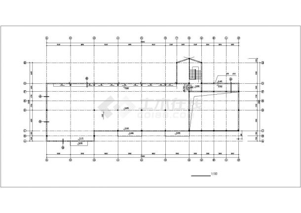 连云港市长锦花园小区3层框架结构社区幼儿园全套建筑设计CAD图纸-图一