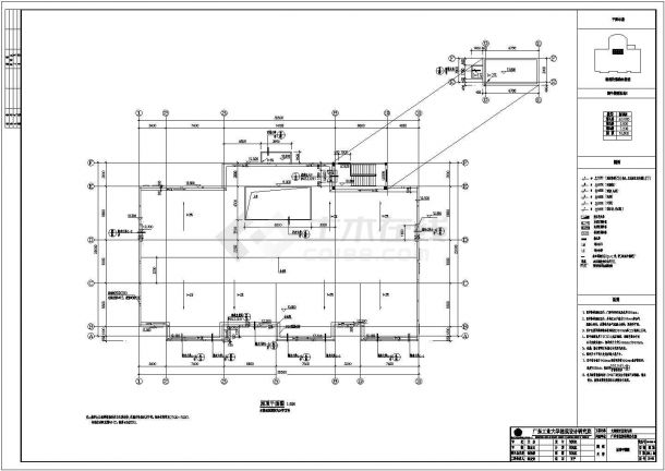 广州某地三层幼儿园建筑设计施工图 （CAD，16张图纸）-图一