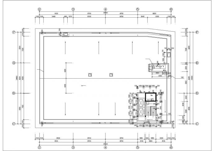 广州某商业街6100平米7层框架结构高档酒店全套装修设计CAD图纸_图1