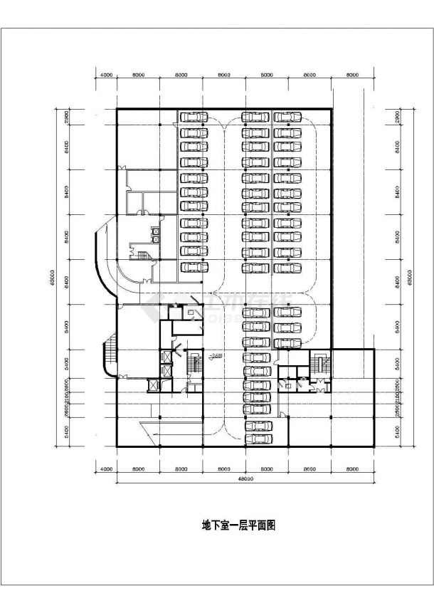 长春市某商业街1.3万平米21层商务大酒店全套平面设计CAD图纸-图二