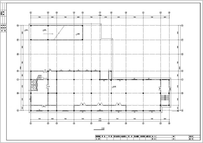 5900平米7层框架结构商务宾馆平立剖面设计CAD图纸_图1