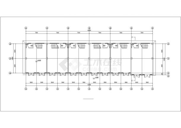 3400平米3层框架结构商业综合楼平立剖面设计CAD图纸（2套方案）-图一