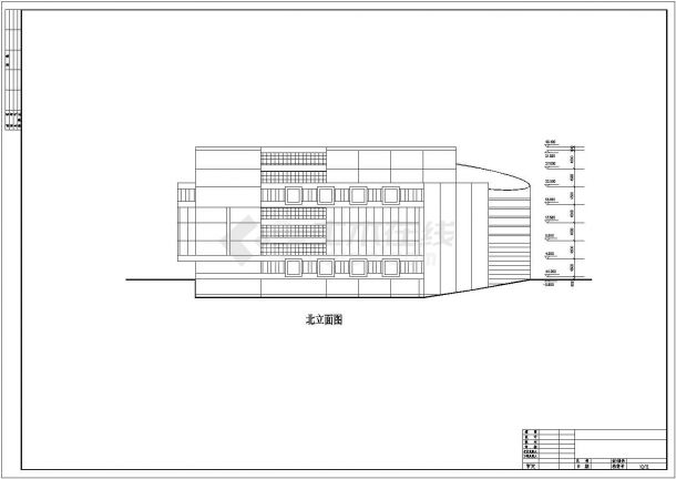 某商业街4900平米7层框架结构购物中心平立面设计CAD图纸-图一