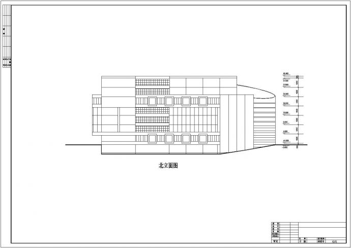 某商业街4900平米7层框架结构购物中心平立面设计CAD图纸_图1