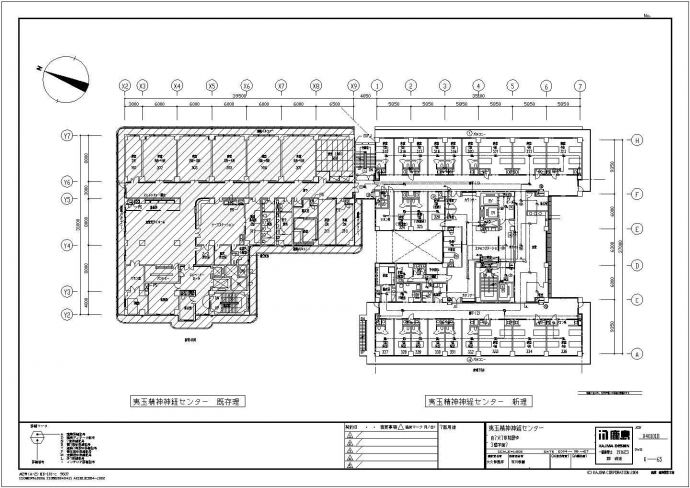 某市中心高层医疗建筑各层内部设计方案CAD图纸_图1