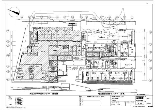 某市中心高层医疗建筑各层内部设计方案CAD图纸-图二