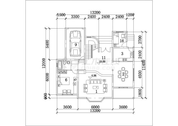 某经济开发区商务欧式别墅建筑全套设计方案CAD图纸-图二