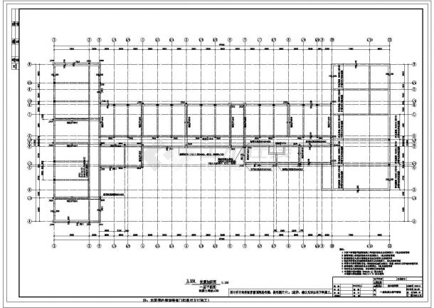 青岛某综合教学楼抗震加固结构设计CAD图-图二