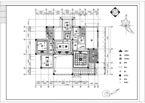 某市区整套欧式别墅设计装修设计方案CAD图纸-图二