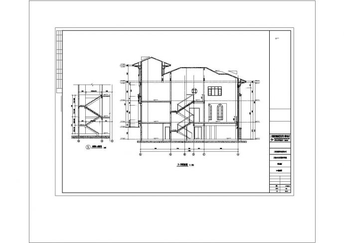 某市区豪华私人别墅住宅建筑设计方案CAD图纸_图1