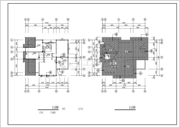 某经济开发区豪华私人别墅建筑设计方案CAD图纸-图一