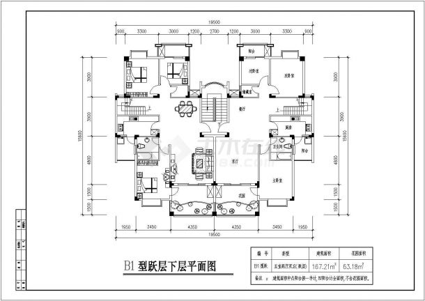 户型设计_多种建筑户型收集CAD图-图二