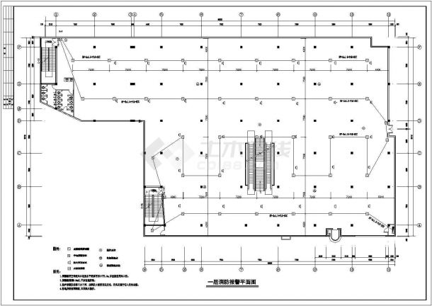 某三层超市装饰电气消防设计全套图纸-图二