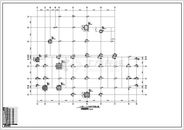 泰宸商务中心结构全套施工设计cad图纸(含承台大样及配筋表)-图一