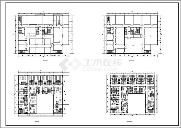 3万平米19层框剪结构四星级酒店平立剖面设计CAD图纸-图一