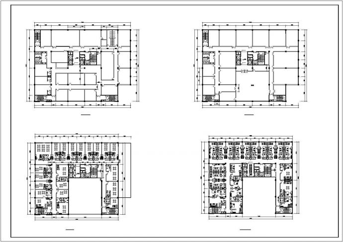 3万平米19层框剪结构四星级酒店平立剖面设计CAD图纸_图1