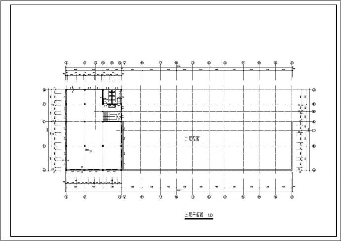 沿街1900平米2层框混结构商业综合楼平立剖面设计CAD图纸_图1