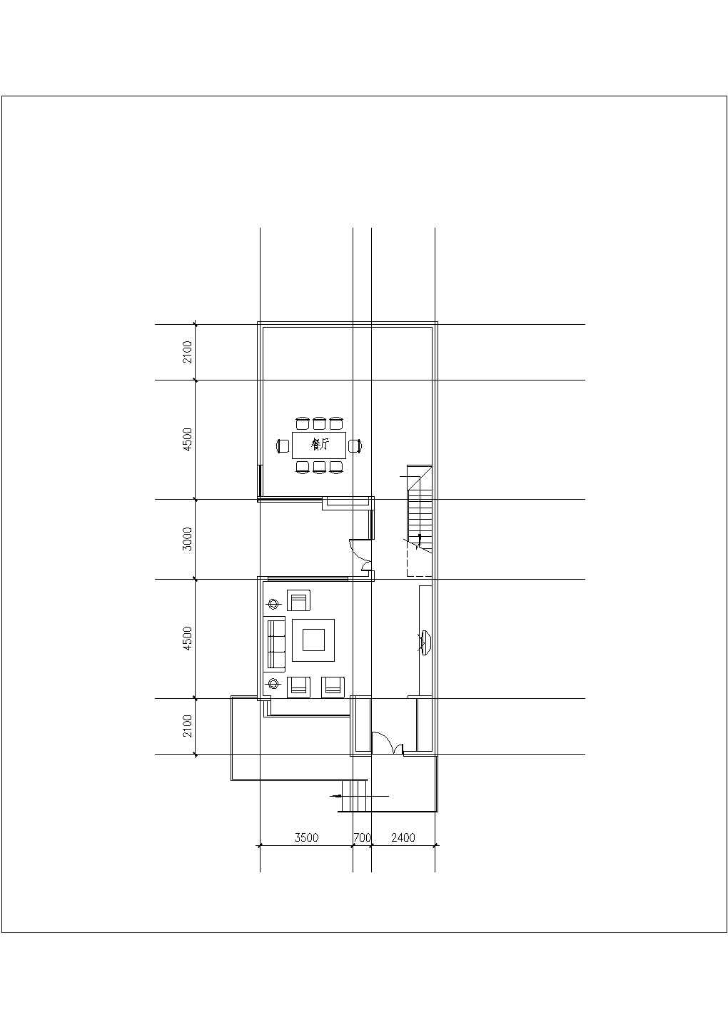 某地区经典装修风格连排别墅建筑设计方案CAD图纸