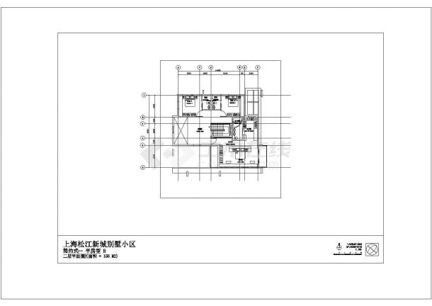 某地区高级装修风格别墅建筑设计方案CAD图纸-图二